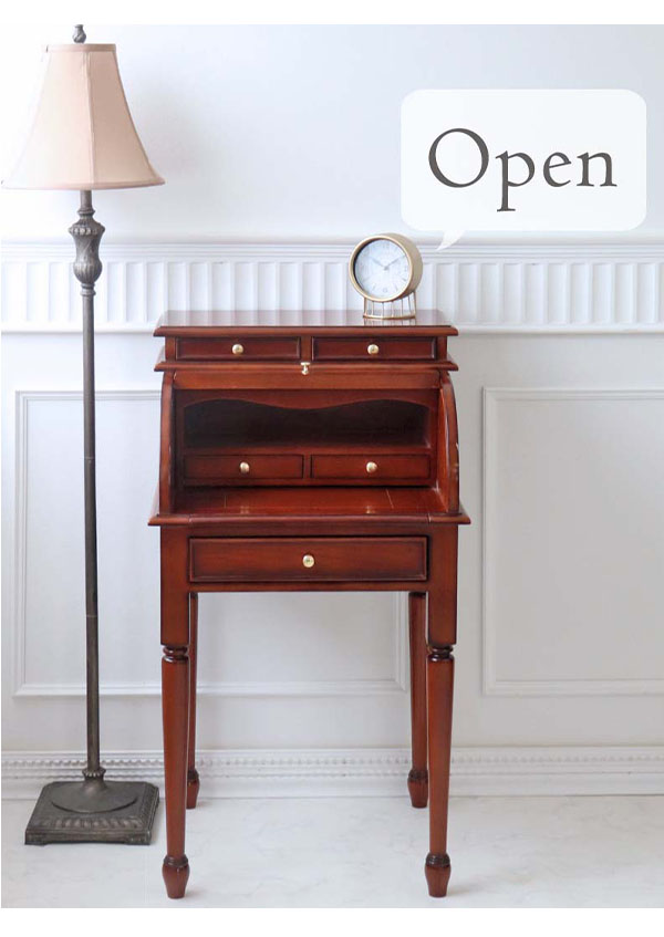 希少 JPN やわらか アンティーク カバ桜 ライティングビューロー 