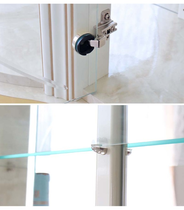 イタリア製 高級イタリア家具 レオナルドシリーズの4枚扉のゴージャスなショーケースキャビネット（LEDライト付き） 180cm-4