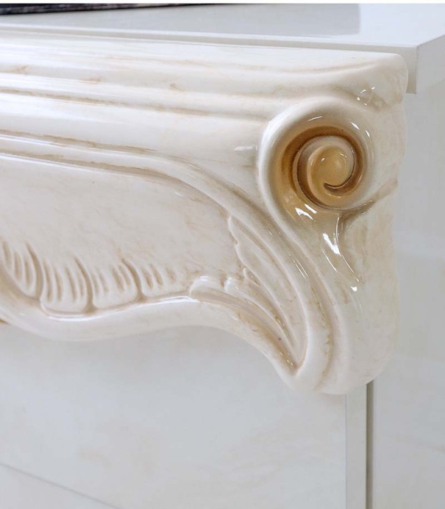 イタリア製 高級イタリア家具 レオナルドシリーズの3引出のワイドチェスト 125cm-19