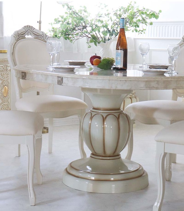 イタリア製 高級イタリア家具 レオナルドシリーズの伸長式タイプのエクステンションテーブル（ダイニングテーブル）110cm～150cm-20