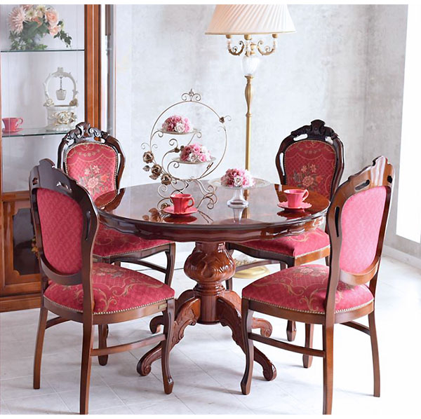 象嵌 猫脚 テーブル ダイニングテーブル 丸型 円形 イタリア  