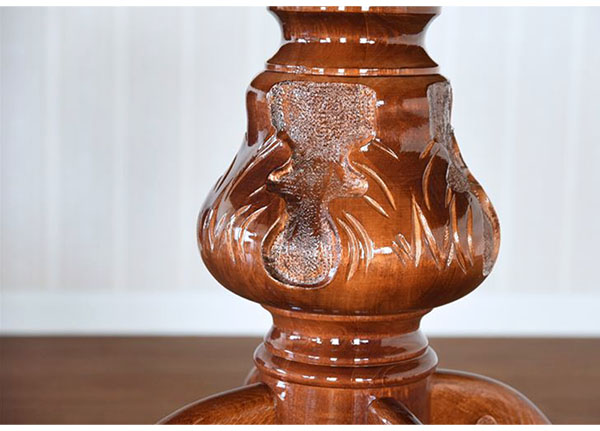 イタリア製 象嵌ラウンドダイニングセット5P （グリーンフラワー