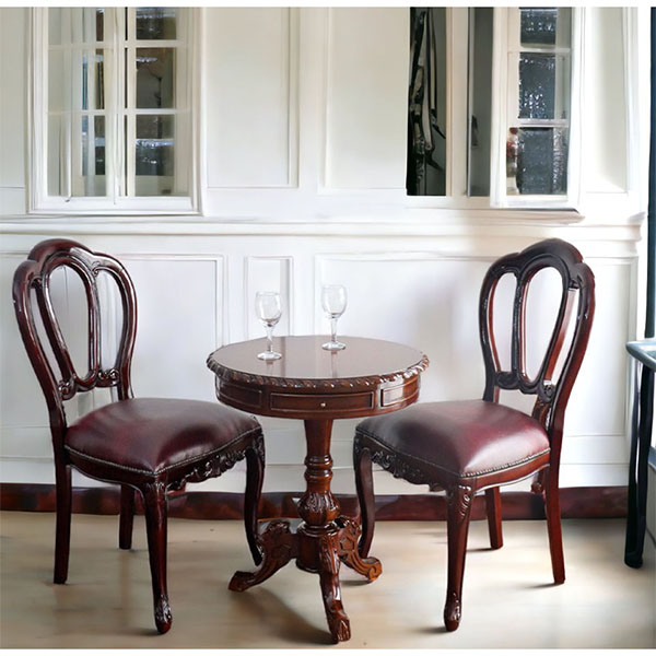 マホガニー材 ベネシア アンティーク調 コーヒーテーブル 幅60cm｜Y  