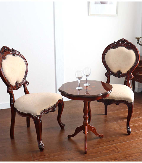 イタリア製 象嵌コーヒーテーブル（サイドテーブル） ブラウン｜Y-KAGU  