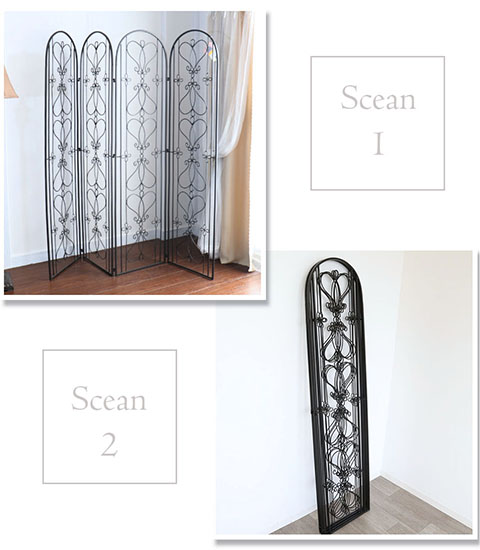ハートがかわいい アイアン製パーテーション輸入家具の通販ショップ-11