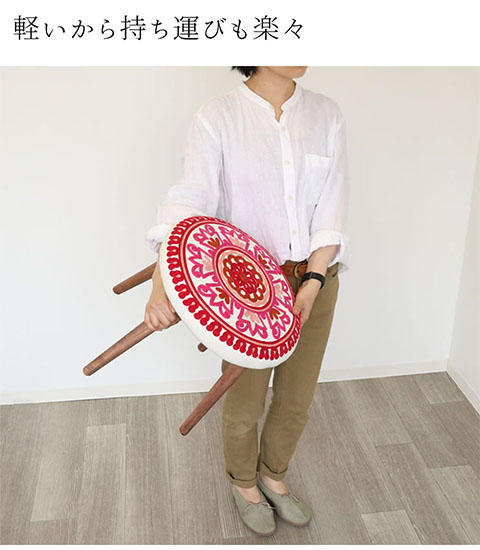 かわいい丸椅子スツール　ピンク輸入家具の通販ショップ-11