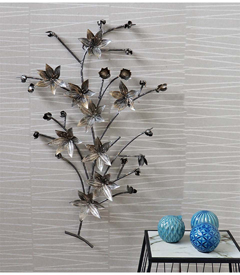 壁面をおしゃれに演出 ウォールアート アイアンレース フローラル ｜Y