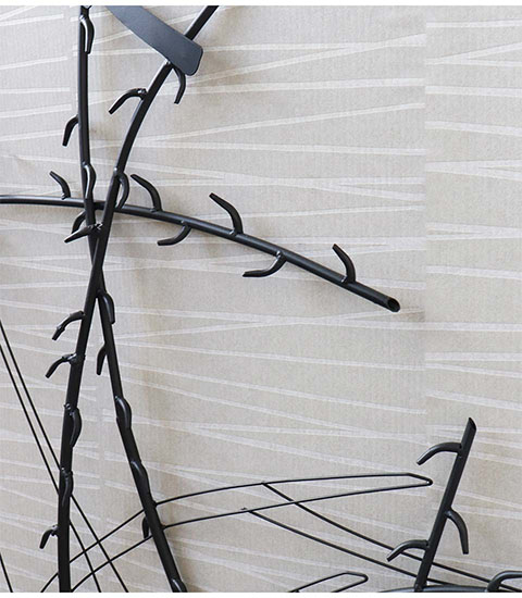 アイアン製 おしゃれな壁掛モノクロ 枝にとまる鳥たち 輸入家具の通販-5