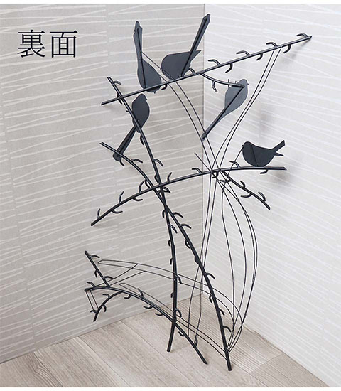 アイアン製 おしゃれな壁掛モノクロ 枝にとまる鳥たち 輸入家具の通販-7
