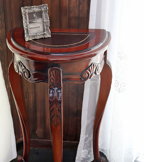 アンティーク調・猫脚ハーフムーンコンソール 幅40cm ｜Y-KAGU(輸入  