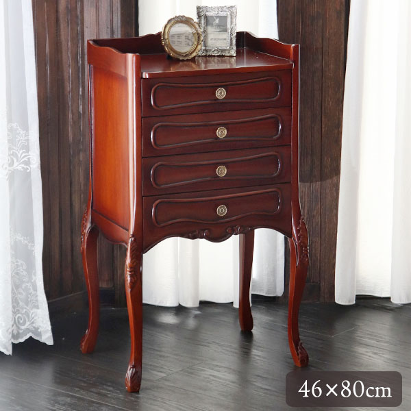 アンティーク調 フレンチマルシェ 4段チェスト（ナイトテーブル） 幅46cmの通販ショップ 輸入家具屋さん おしゃれ -15