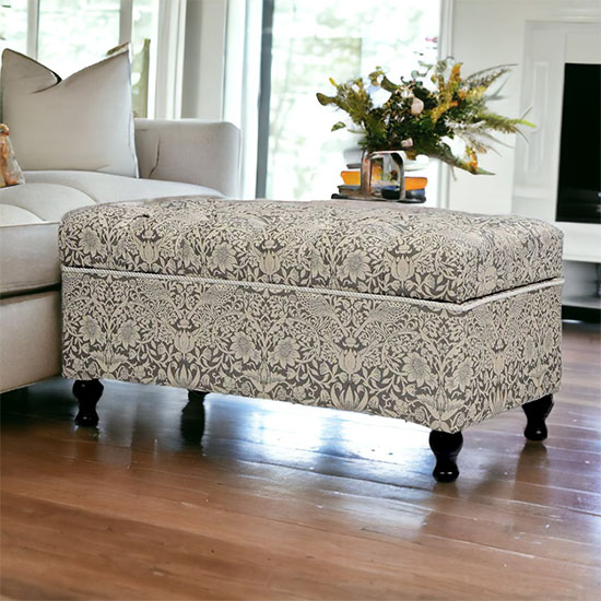 ジェニファーテイラー,Jennifer,Taylor,収納付きベンチ,いちご泥棒（グレー）,おしゃれ,｜Y-KAGU(輸入家具屋さん.com)-1