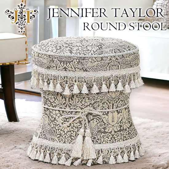 ジェニファーテイラー,Jennifer,Taylor,丸型スツール,いちご泥棒（グレー）,おしゃれ,｜Y-KAGU(輸入家具屋さん.com)-8