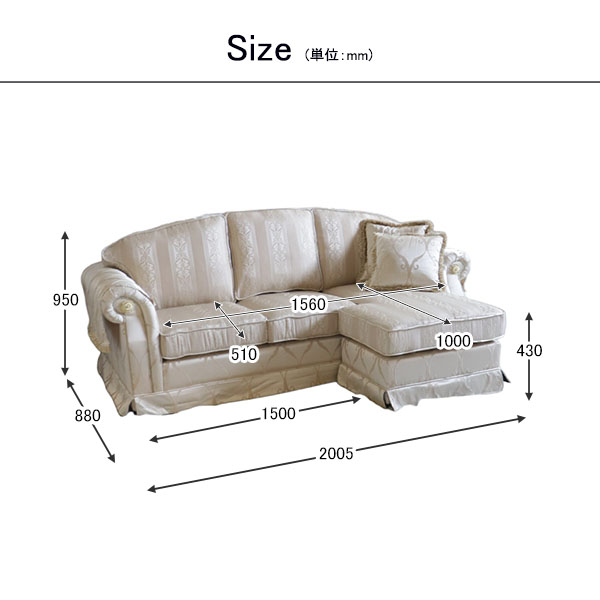 猫脚,ソファ,カウチ,ソファー,カウチソファ,おしゃれ,ロココ調,姫系,ウェストハウスギャラリー,ブランマリー,通販-9