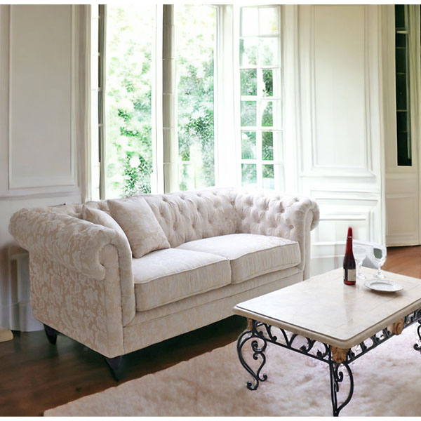 チェスターフィールド ソファ 2P 2人掛け エレガント ヨーロピアン おしゃれ 可愛い 姫系 ロココ調-1