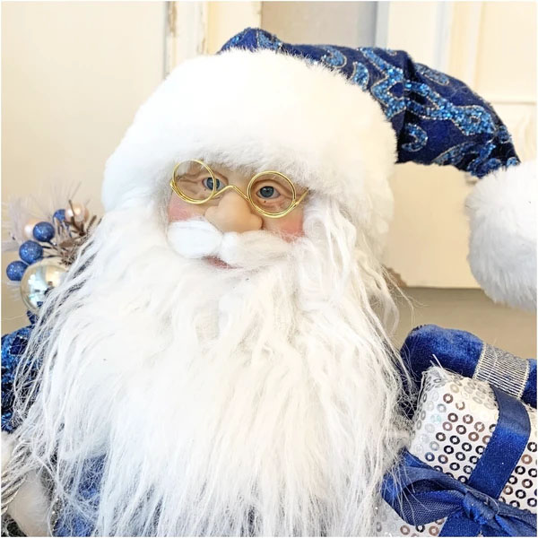 クリスマスサンタクロース(ブルー) 46cm｜Y-KAGU(輸入家具屋さん.com)