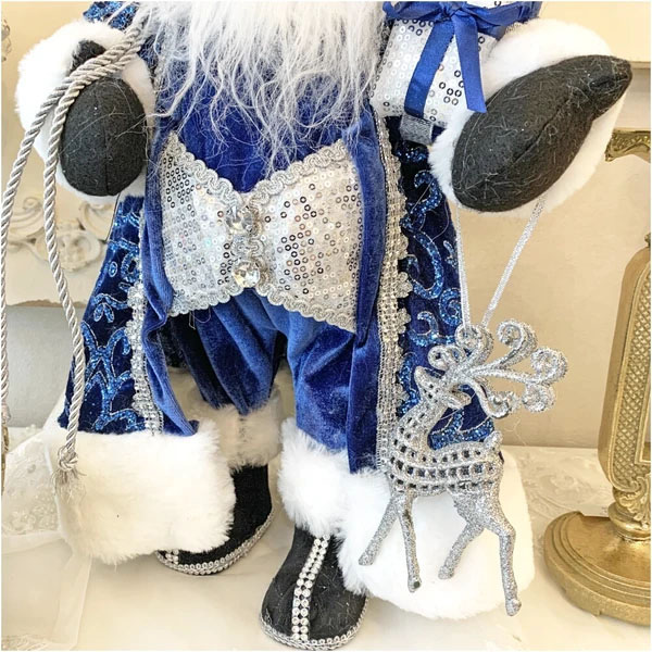 クリスマスサンタクロース(ブルー) 46cm｜Y-KAGU(輸入家具屋さん.com)