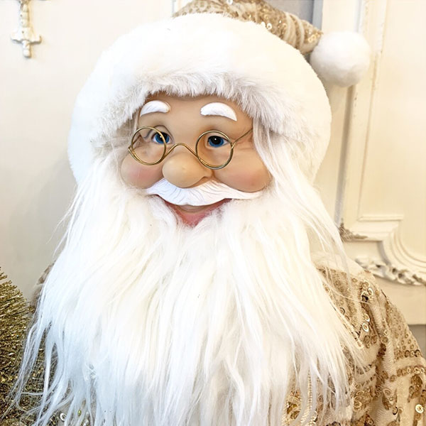 クリスマスサンタクロース(ゴールド) 60cm｜Y-KAGU(輸入家具屋さん.com)