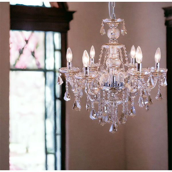 LED,クリスタル,シャンデリア,6灯,アンバー-1