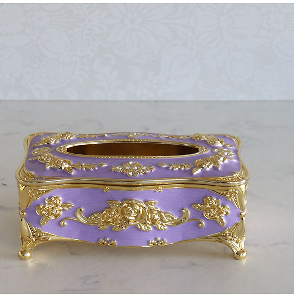 ロココ調 シンデレラのティッシュケース（パープル）-9
