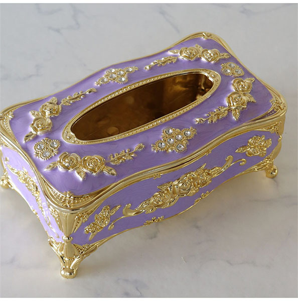 ロココ調 シンデレラのティッシュケース（パープル）-10
