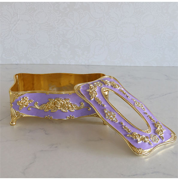 ロココ調 シンデレラのティッシュケース（パープル）-11