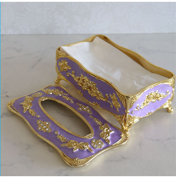 ロココ調 シンデレラのティッシュケース（パープル）-13