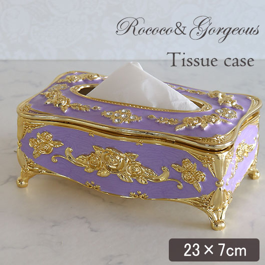 ロココ調 シンデレラのティッシュケース（パープル）-14