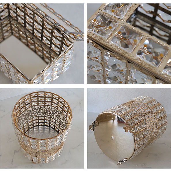 ゴージャス ダストボックス＆ティッシュボックス2点セット-2