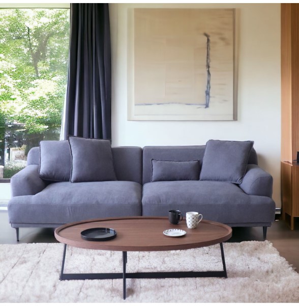 センターテーブル,ウォールナット,おしゃれ,リビングテーブル,120cm,楕円,黒,ローテーブル,リビングテーブル,ウォル-ナット-1