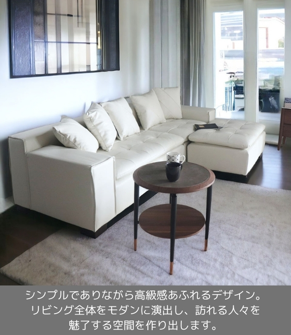 本革ソファ ,3人掛け ,ソファー ,カウチソファ ,コーナーソファ ,レザー ,ホワイト ,イタリアンレザー,輸入家具-9