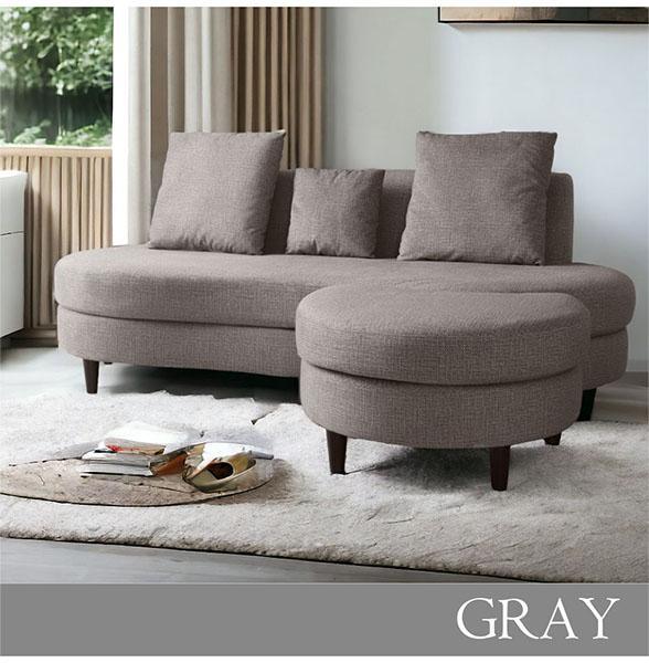 ひっかき傷に強い,ペット用,ペット対策,カウチソファ,三人掛けソファ,ソファー,ベージュ,オットマン付き,おしゃれ-2