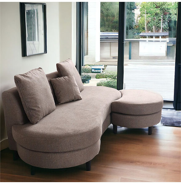 ひっかき傷に強い,ペット用,ペット対策,カウチソファ,三人掛けソファ,ソファー,ベージュ,オットマン付き,おしゃれ-3