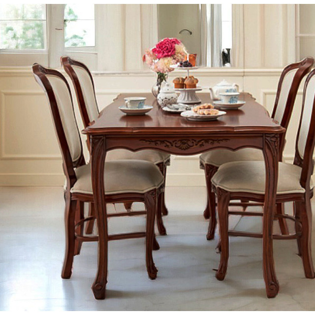 アンティーク調 選べるサイズのダイニングセット（4人掛け・6人掛け  