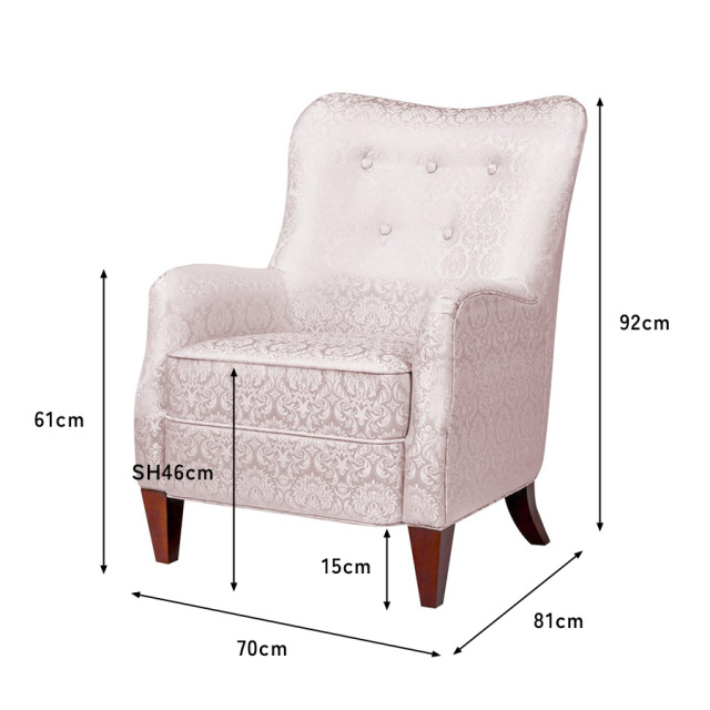 ジェニファーテイラー アームチェア 1Pソファ 1人掛け Haruno-PK ハルノピンク Jennifir Taylor-3