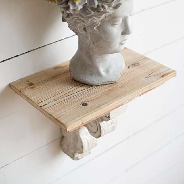 フレンチシャビーインテリア ウォールシェルフ ウッド棚-2