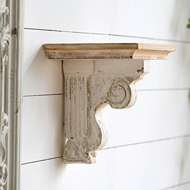 フレンチシャビーインテリア ウォールシェルフ ウッド棚-4