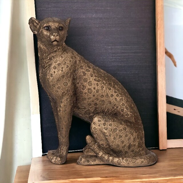 動物の置物 豹 レオパード チーター パンサー オブジェ 風水 おしゃれ 海外インテリア-2
