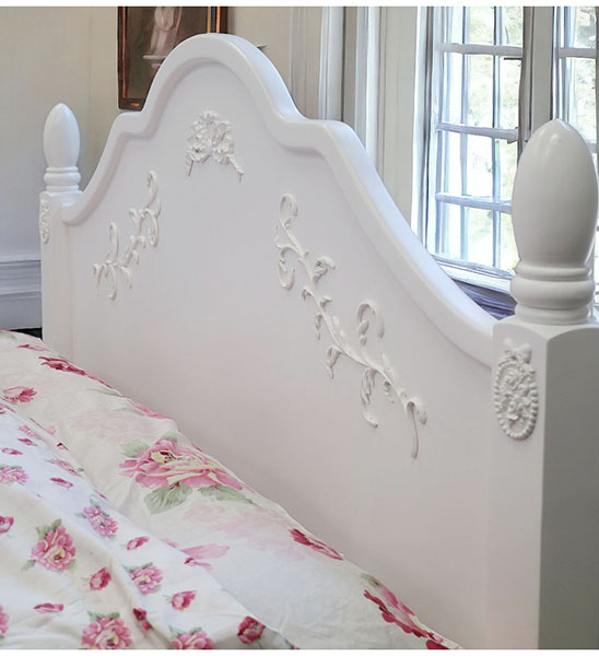 ロココ調,ダブルベッド,白,おしゃれ,可愛い,かわいい,ロマプリ,ホワイトインテリア-11