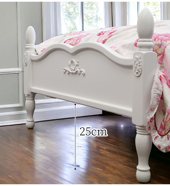 ロココ調,ダブルベッド,白,おしゃれ,可愛い,かわいい,ロマプリ,ホワイトインテリア-13