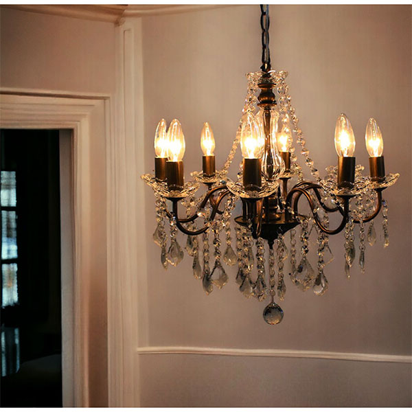 全4色展開 モダン LED 8灯シャンデリア ペンダントライト シーリングランプ 省エネ照明 インテリア照明 店舗什器用 おしゃれ-1