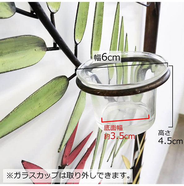 立体 アンティーク調 ウォールキャンドルホルダー シダ 壁掛け おしゃれ ウォールアート ウォールパネル 壁飾り アートパネル-10