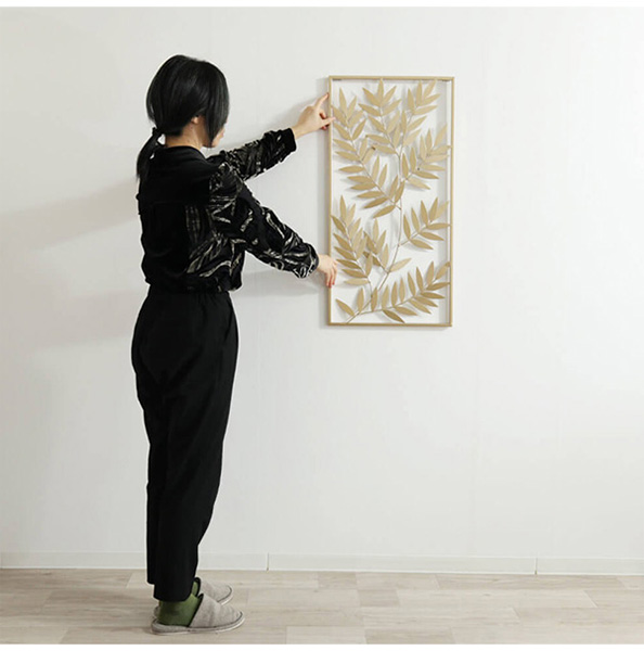立体,ウォールアートパネル,アンティーク調,リーフゴールド,壁飾り,おしゃれ,ウォールパネル,ウォールアート-5