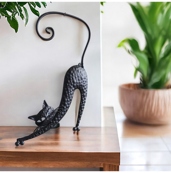 立体,ウォールアートパネル,アンティーク調,猫のオブジェ,キャット,クロネコ,黒猫,ブラック,壁飾り,おしゃれ,ウォールパネル-6