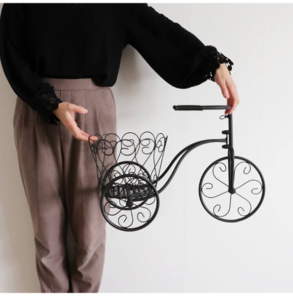 アンティーク調,ガーデニング,自転車型・プランターカバー,おしゃれ,アイアン,園芸,鉢カバー-3