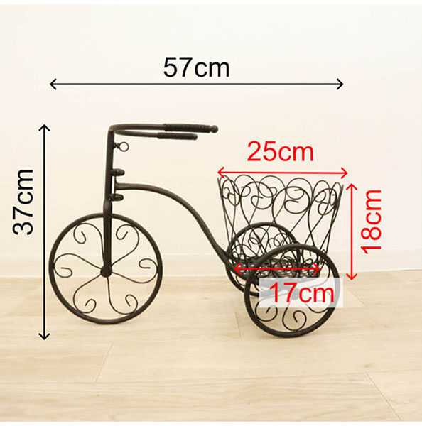 アンティーク調,ガーデニング,自転車型・プランターカバー,おしゃれ,アイアン,園芸,鉢カバー-6
