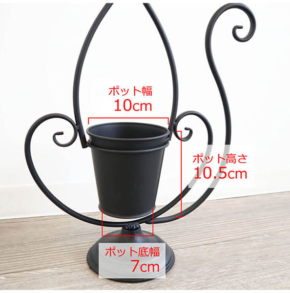 ガーデニングアイテム,アイアン製,プランターカバー,黒猫,キャット,かわいい,鉢カバーおしゃれ,贈り物,プレゼント,ギフト-7