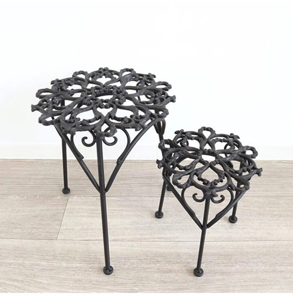 ガーデニングアイテム,アンティーク調,アイアンスタンド,2点セット,花台,おしゃれ,ヨーロピアン,園芸,ガーデン,庭-8