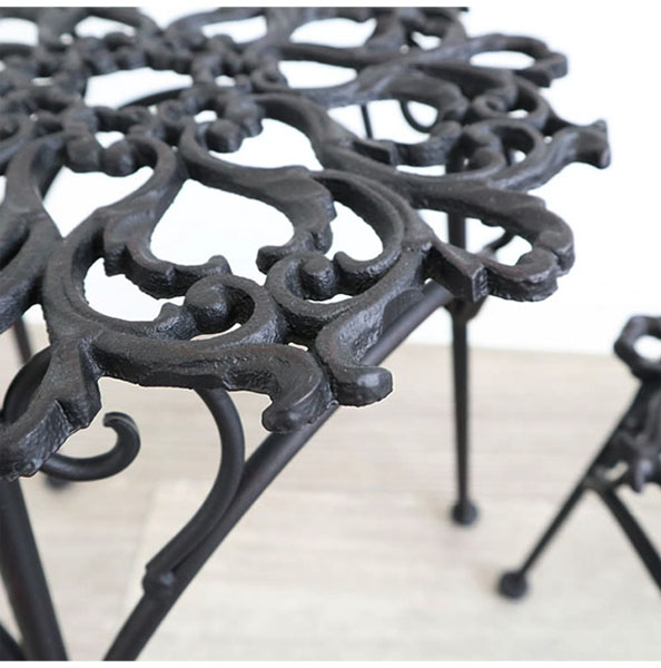 ガーデニングアイテム,アンティーク調,アイアンスタンド,2点セット,花台,おしゃれ,ヨーロピアン,園芸,ガーデン,庭-10