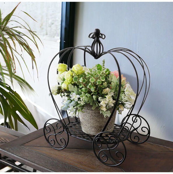 ヨーロピアン調,アイアン製,フラワースタンド,パンプキン,鉢カバー,花台,プランタースタンド,おしゃれ,可愛い,ヨーロピアン調-1